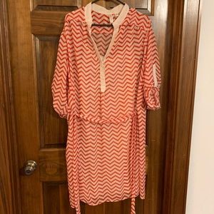 Cute Dress coral and cream